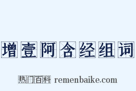 增壹阿含经组词是什么意思的图片